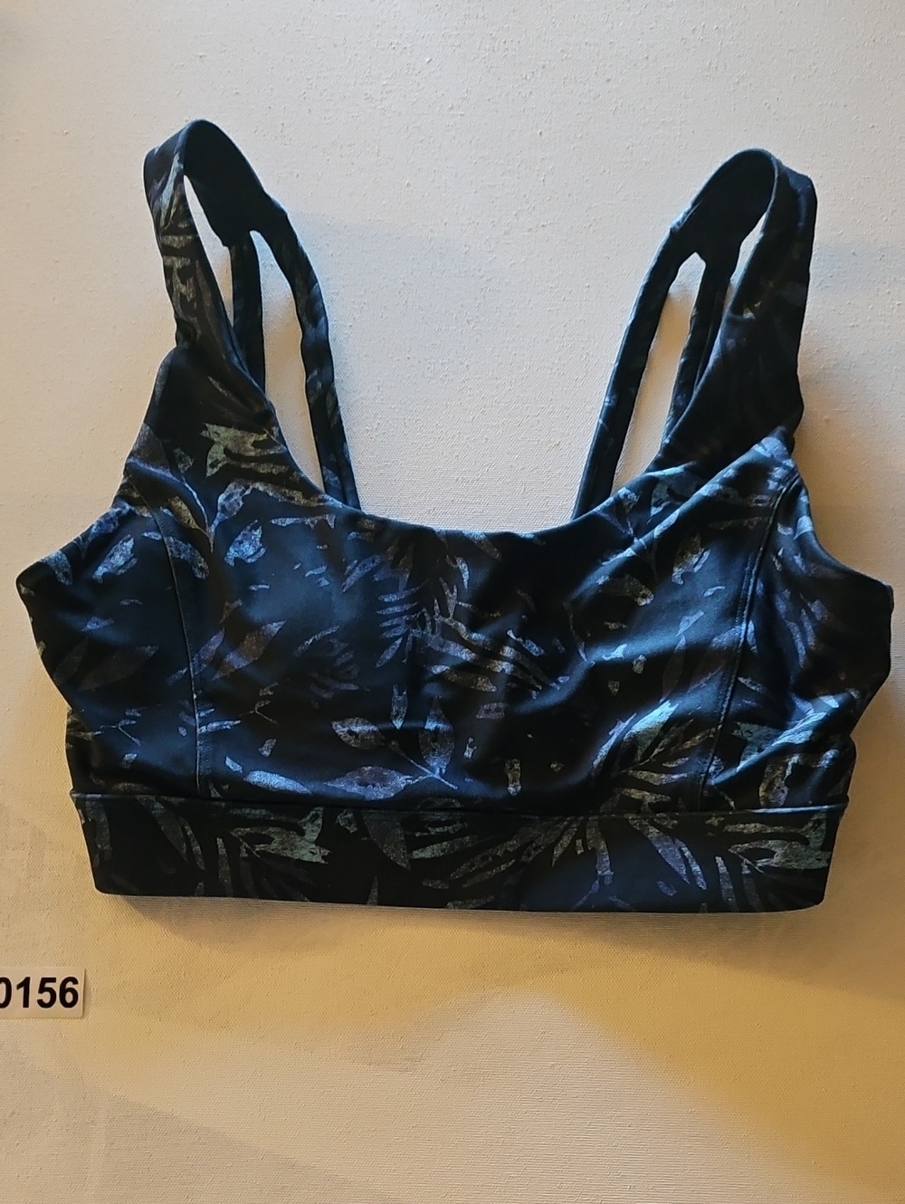 dip Sports Bra with Teal Leaf Accents And Matching Pants 156
